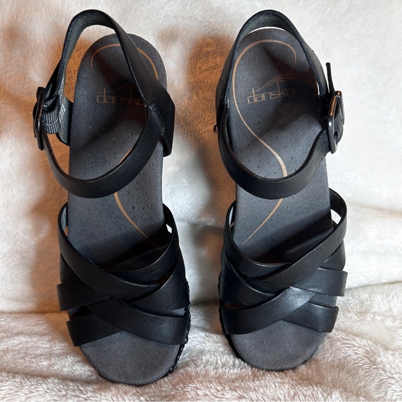 Dansko Black Leather Sandals - Size 36 EU - Picture 2 of 11